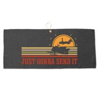 Just Gonna Send It For A Snowmobile Rider Snowmobile Meaningful Gift Large Microfiber Waffle Golf Towel
