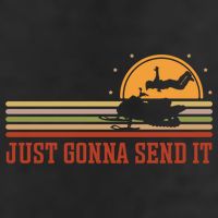 Just Gonna Send It For A Snowmobile Rider Snowmobile Meaningful Gift Large Microfiber Waffle Golf Towel