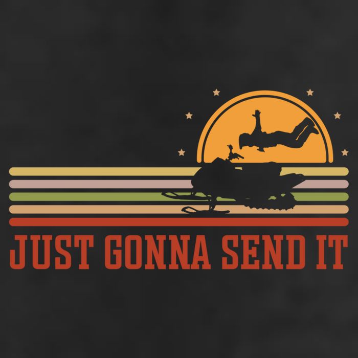 Just Gonna Send It For A Snowmobile Rider Snowmobile Meaningful Gift Large Microfiber Waffle Golf Towel