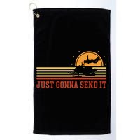 Just Gonna Send It For A Snowmobile Rider Snowmobile Meaningful Gift Golf Towel
