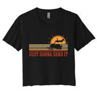 Just Gonna Send It For A Snowmobile Rider Snowmobile Meaningful Gift Crop Top