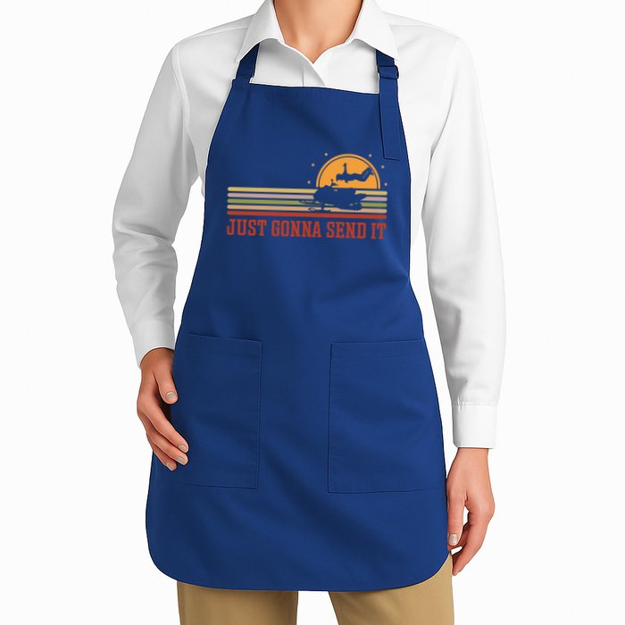 Just Gonna Send It For A Snowmobile Rider Snowmobile Meaningful Gift Apron