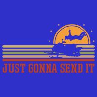 Just Gonna Send It For A Snowmobile Rider Snowmobile Meaningful Gift Button