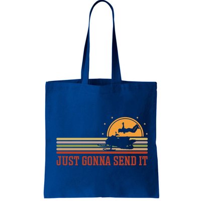 Just Gonna Send It For A Snowmobile Rider Snowmobile Meaningful Gift Bag