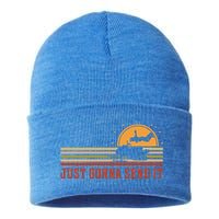 Just Gonna Send It For A Snowmobile Rider Snowmobile Meaningful Gift Sustainable Knit Beanie
