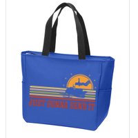 Just Gonna Send It For A Snowmobile Rider Snowmobile Meaningful Gift Zip Tote Bag