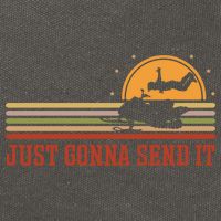 Just Gonna Send It For A Snowmobile Rider Snowmobile Meaningful Gift Cotton Canvas Backpack