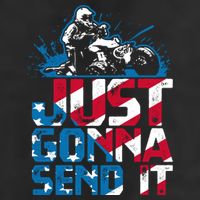 Just Gonna Send It Gift Patriotic American Flag Quad Atv Gift Beanie