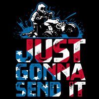 Just Gonna Send It Gift Patriotic American Flag Quad Atv Gift Drawstring Bag
