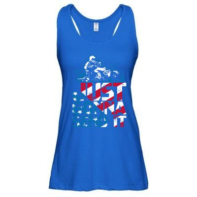 Just Gonna Send It Gift Patriotic American Flag Quad Atv Gift Ladies Essential Flowy Tank