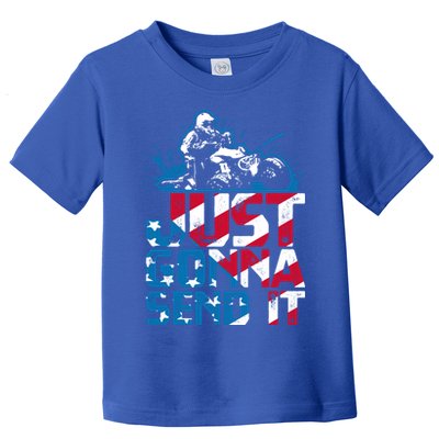 Just Gonna Send It Gift Patriotic American Flag Quad Atv Gift Toddler T-Shirt