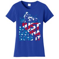 Just Gonna Send It Gift Patriotic American Flag Quad Atv Gift Women's T-Shirt