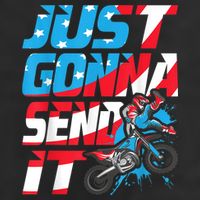 Just Gonna Send It Dirt Bike MX Biker Rider Motocross 7 Panel Mesh Trucker Snapback Hat