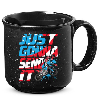Just Gonna Send It Dirt Bike MX Biker Rider Motocross 15oz Campfire Ceramic Mug