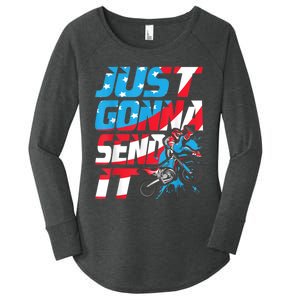 Just Gonna Send It Dirt Bike MX Biker Rider Motocross Women's Perfect Tri Tunic Long Sleeve Shirt