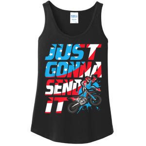 Just Gonna Send It Dirt Bike MX Biker Rider Motocross Ladies Essential Tank