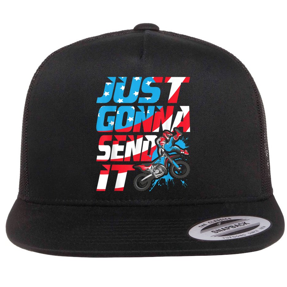 Just Gonna Send It Dirt Bike MX Biker Rider Motocross Flat Bill Trucker Hat