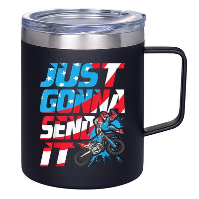 Just Gonna Send It Dirt Bike MX Biker Rider Motocross 12oz Stainless Steel Coffee Mug