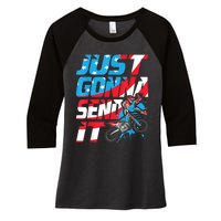 Just Gonna Send It Dirt Bike MX Biker Rider Motocross Women's Tri-Blend 3/4-Sleeve Raglan Shirt