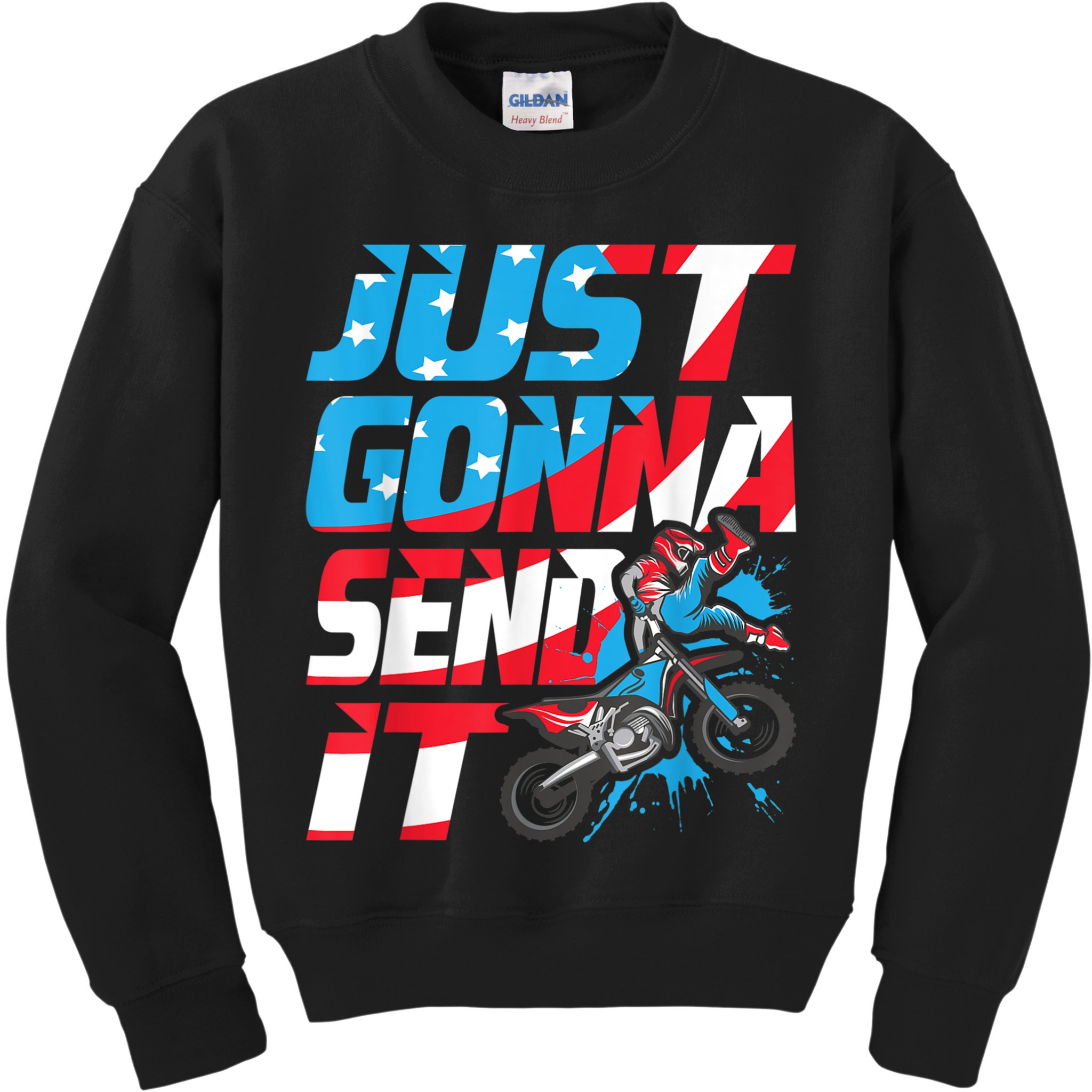 Just Gonna Send It Dirt Bike MX Biker Rider Motocross Kids Sweatshirt
