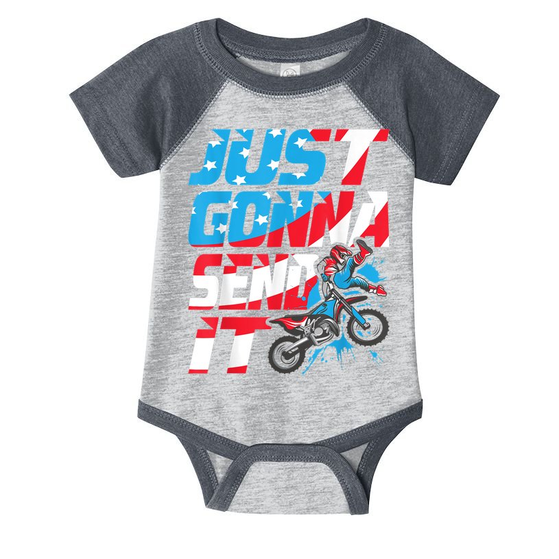 Just Gonna Send It Dirt Bike MX Biker Rider Motocross Infant Baby Jersey Bodysuit