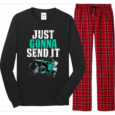 Just Gonna Send It Utv Side By Side Off Road 4x4 Mudding Atv Great Gift Long Sleeve Pajama Set