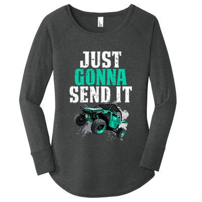 Just Gonna Send It Utv Side By Side Off Road 4x4 Mudding Atv Great Gift Women's Perfect Tri Tunic Long Sleeve Shirt