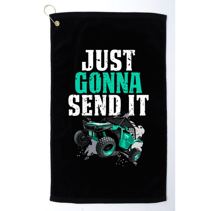 Just Gonna Send It Utv Side By Side Off Road 4x4 Mudding Atv Great Gift Golf Towel