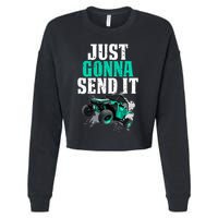 Just Gonna Send It Utv Side By Side Off Road 4x4 Mudding Atv Great Gift Cropped Pullover Crew