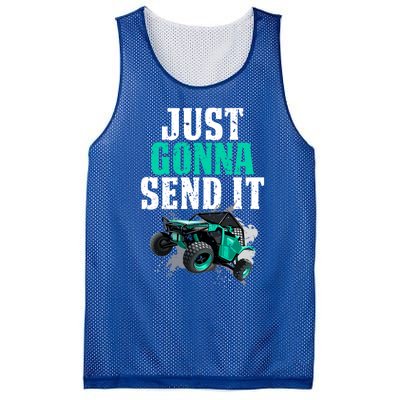 Just Gonna Send It Utv Side By Side Off Road 4x4 Mudding Atv Great Gift Mesh Reversible Basketball Jersey Tank