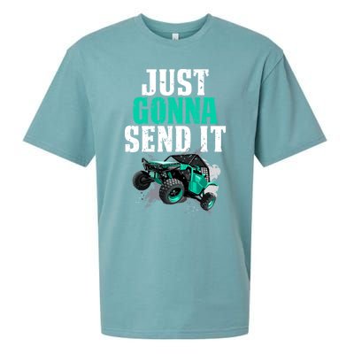 Just Gonna Send It Utv Side By Side Off Road 4x4 Mudding Atv Great Gift Sueded Cloud Jersey T-Shirt