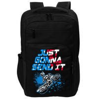 Just Gonna Send It Motocross Dirt Bike Tee Impact Tech Backpack