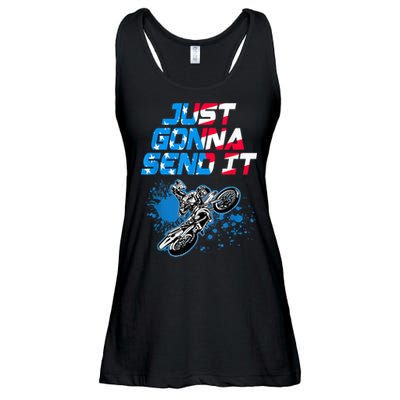 Just Gonna Send It Motocross Dirt Bike Tee Ladies Essential Flowy Tank