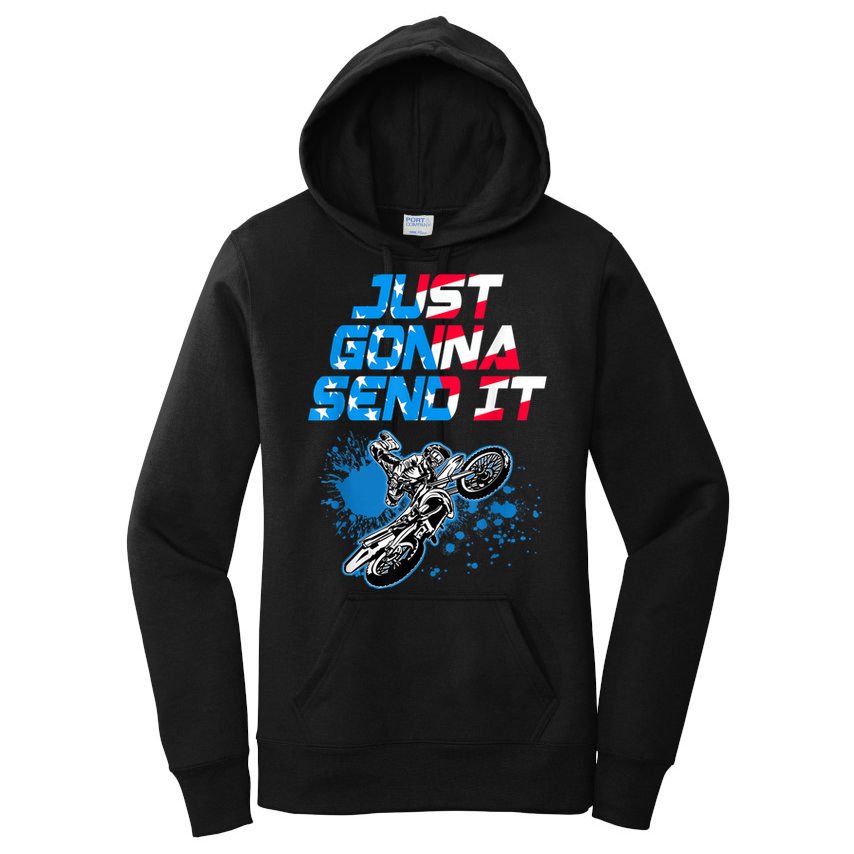 Just Gonna Send It Motocross Dirt Bike Tee Women's Pullover Hoodie