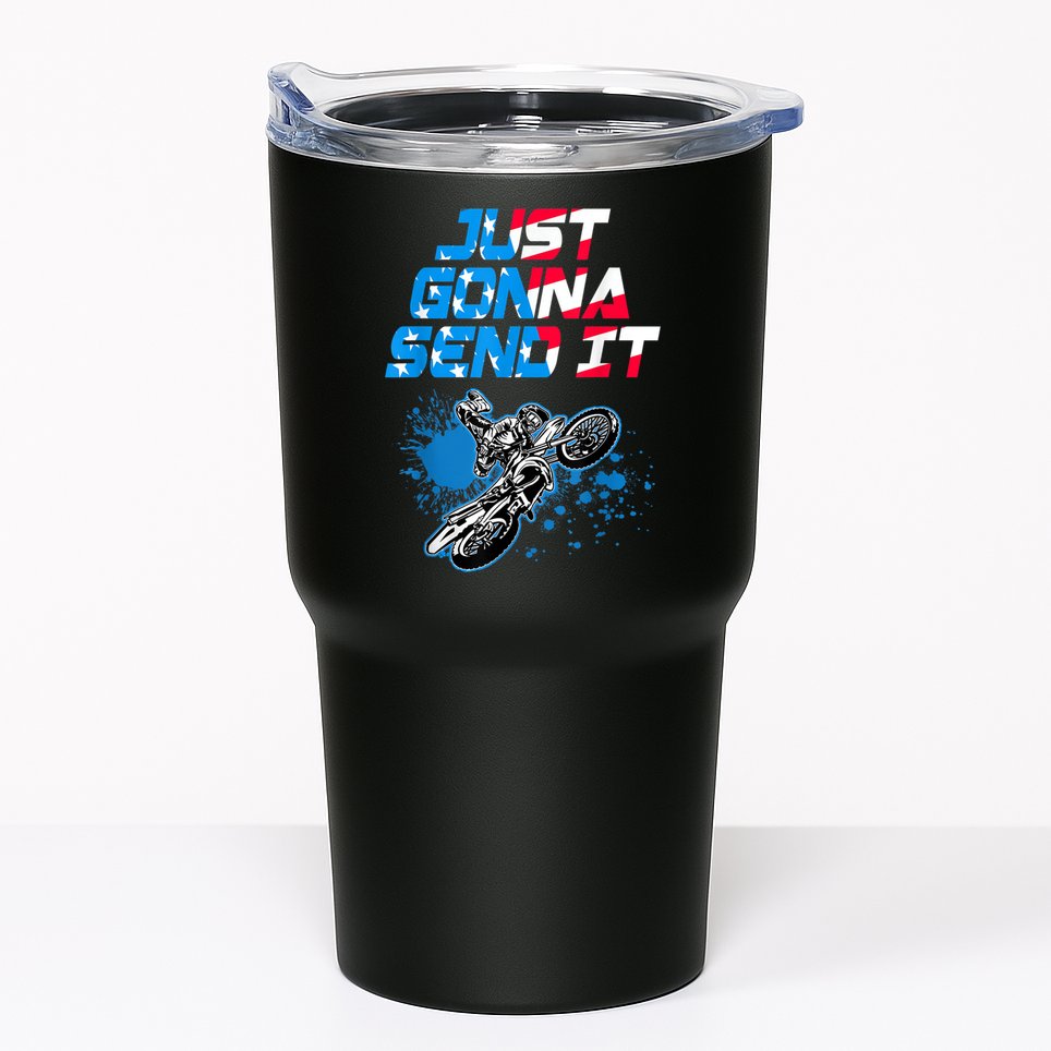 Just Gonna Send It Motocross Dirt Bike Tee Tumbler