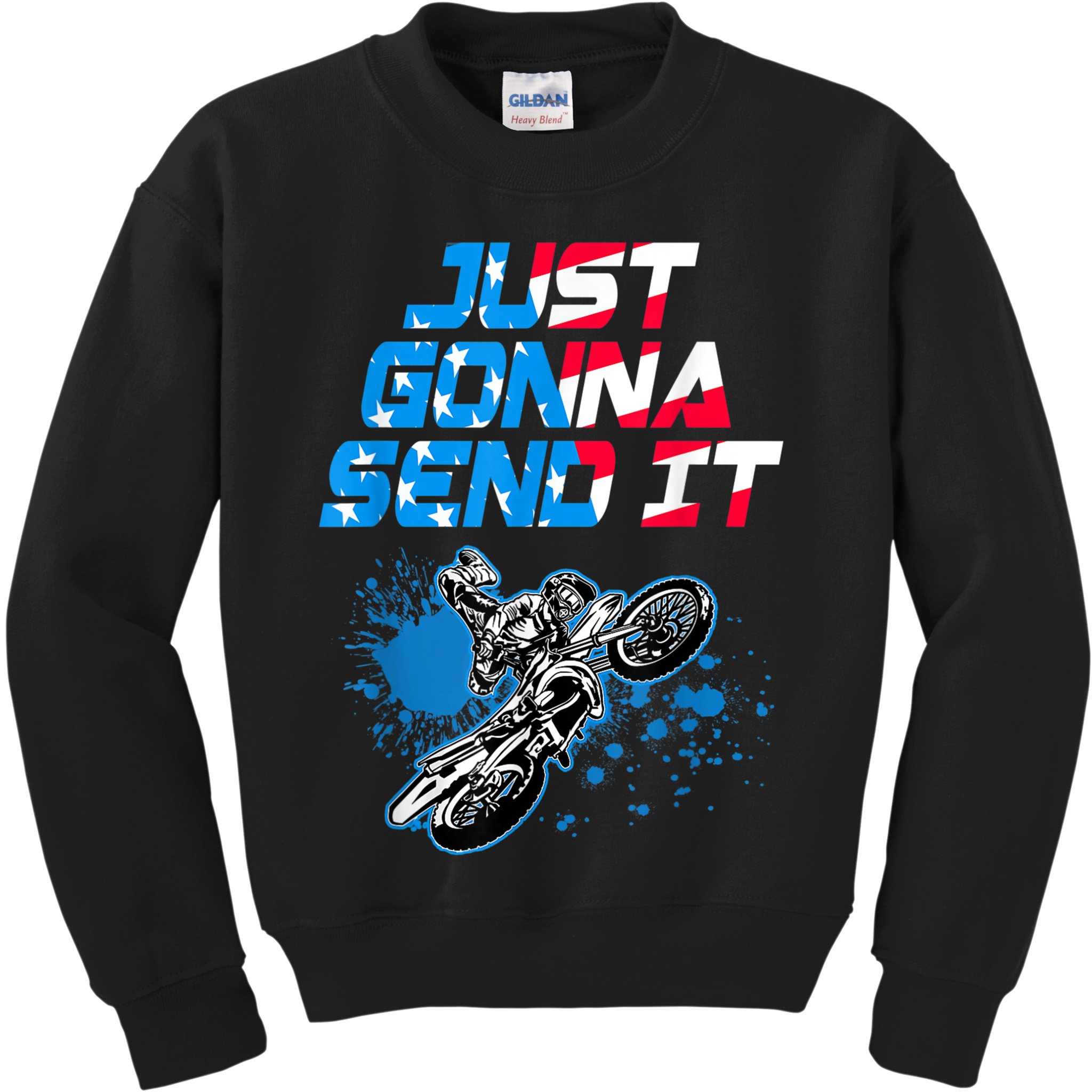 Just Gonna Send It Motocross Dirt Bike Tee Kids Sweatshirt