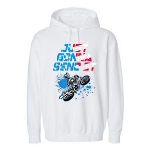 Just Gonna Send It Motocross Dirt Bike Tee Garment-Dyed Fleece Hoodie