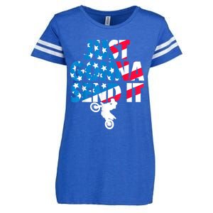 Just Gonna Send It American Flag Dirt Bike Motocross Enza Ladies Jersey Football T-Shirt