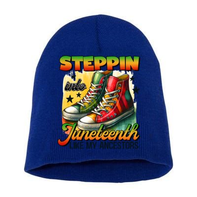 Junenth Gift Stepping Into Junenth Black Gift Short Acrylic Beanie