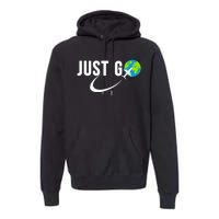 Just Go Travel Addict Globe Airplane World Solo Traveler Premium Hoodie