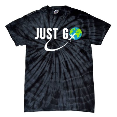 Just Go Travel Addict Globe Airplane World Solo Traveler Tie-Dye T-Shirt