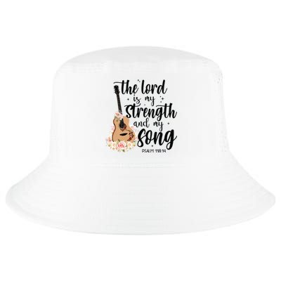 Jesus Guitar The Lord Is My Strength My Song Cool Comfort Performance Bucket Hat