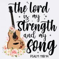 Jesus Guitar The Lord Is My Strength My Song Cool Comfort Performance Bucket Hat