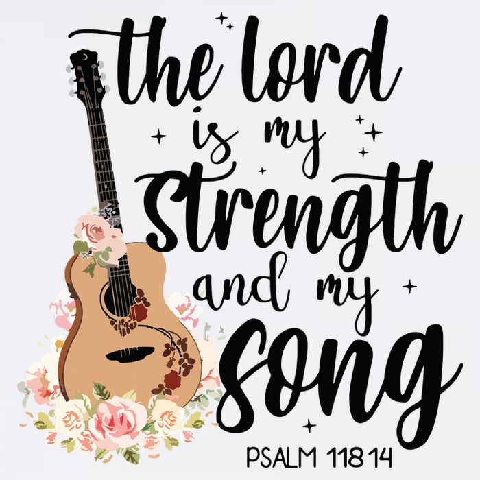 Jesus Guitar The Lord Is My Strength My Song Cool Comfort Performance Bucket Hat