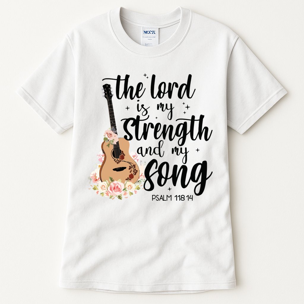 Jesus Guitar The Lord Is My Strength My Song Tall T-Shirt