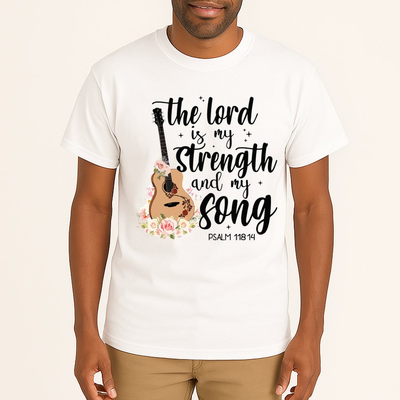 Jesus Guitar The Lord Is My Strength My Song Tall T-Shirt
