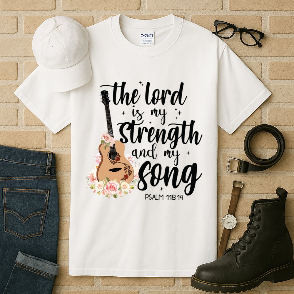 Jesus Guitar The Lord Is My Strength My Song Tall T-Shirt