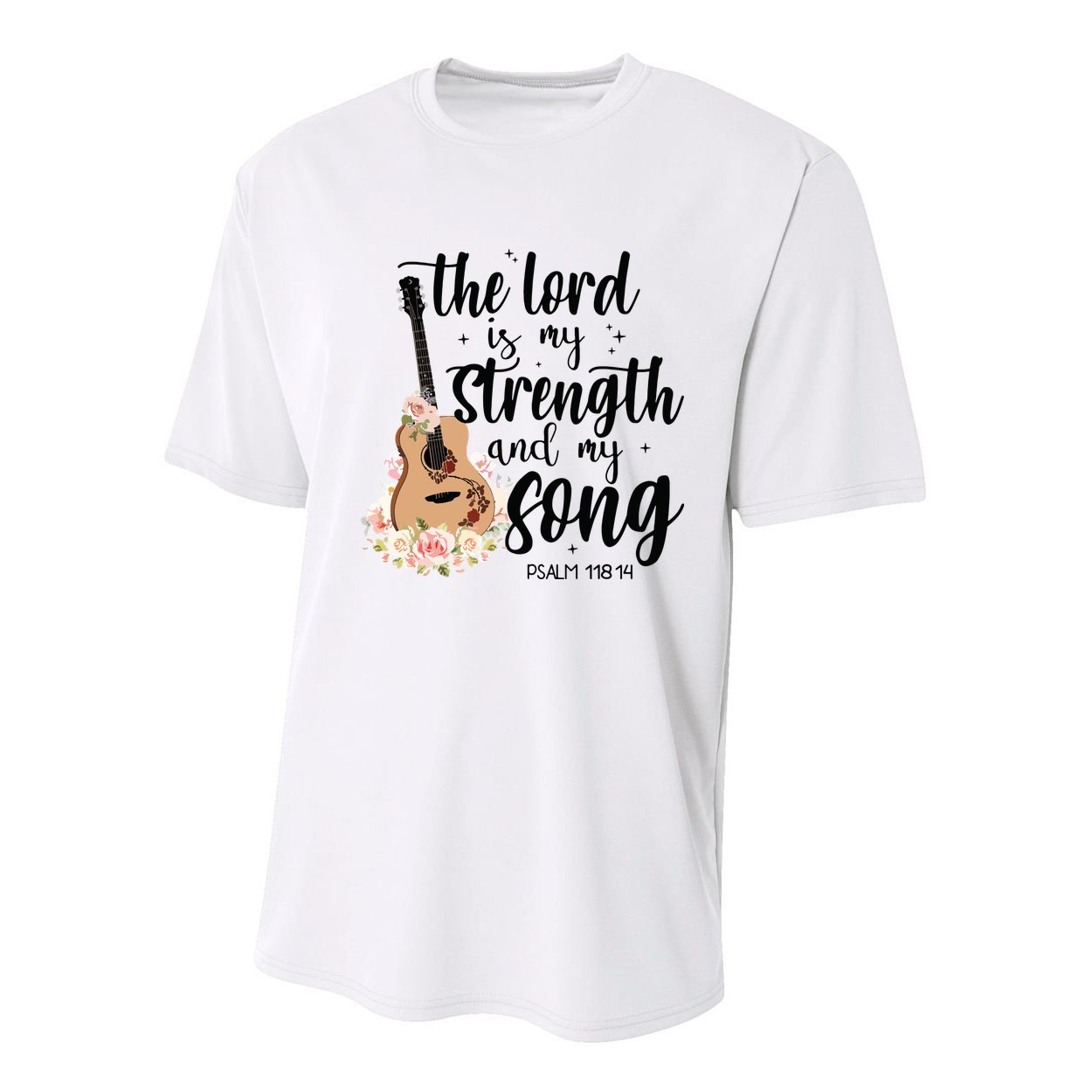 Jesus Guitar The Lord Is My Strength My Song Youth Performance Sprint T-Shirt