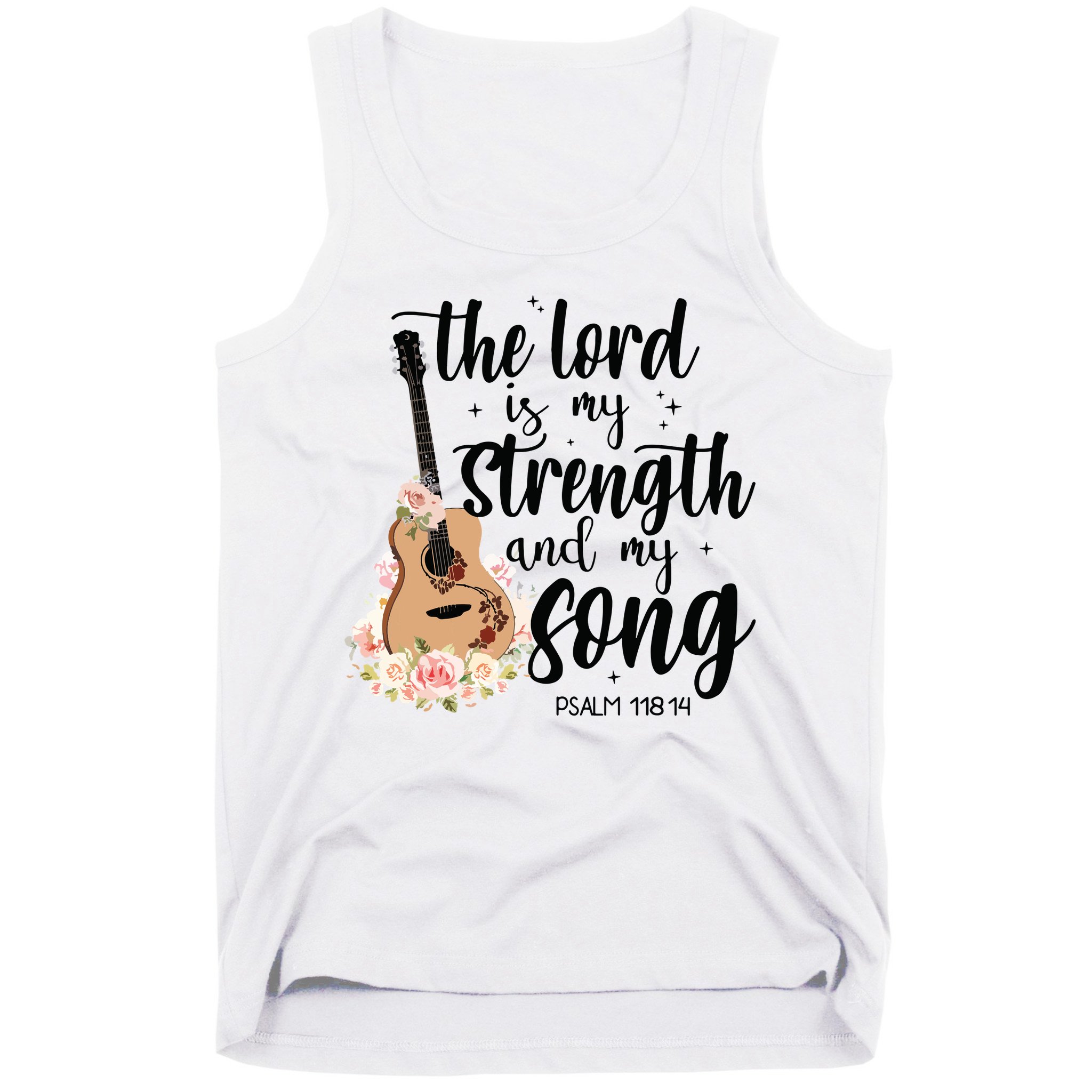 Jesus Guitar The Lord Is My Strength My Song Tank Top