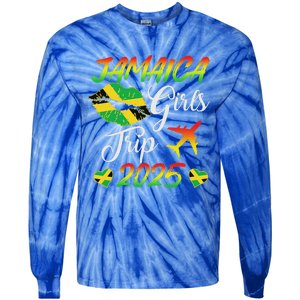 Jamaica Girl Trip 2025 Jamaica Summer Vacation Tie-Dye Long Sleeve Shirt